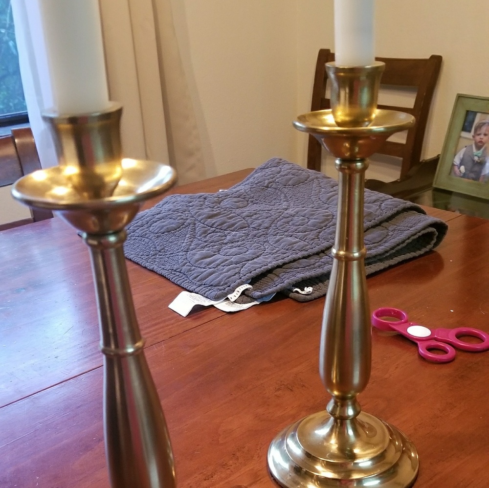 Gold candlesticks - Picture 2 of 3